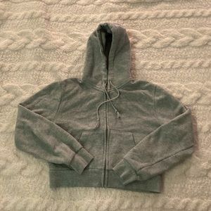 Brandy Melville Cropped Grey Jacket / Zip-up